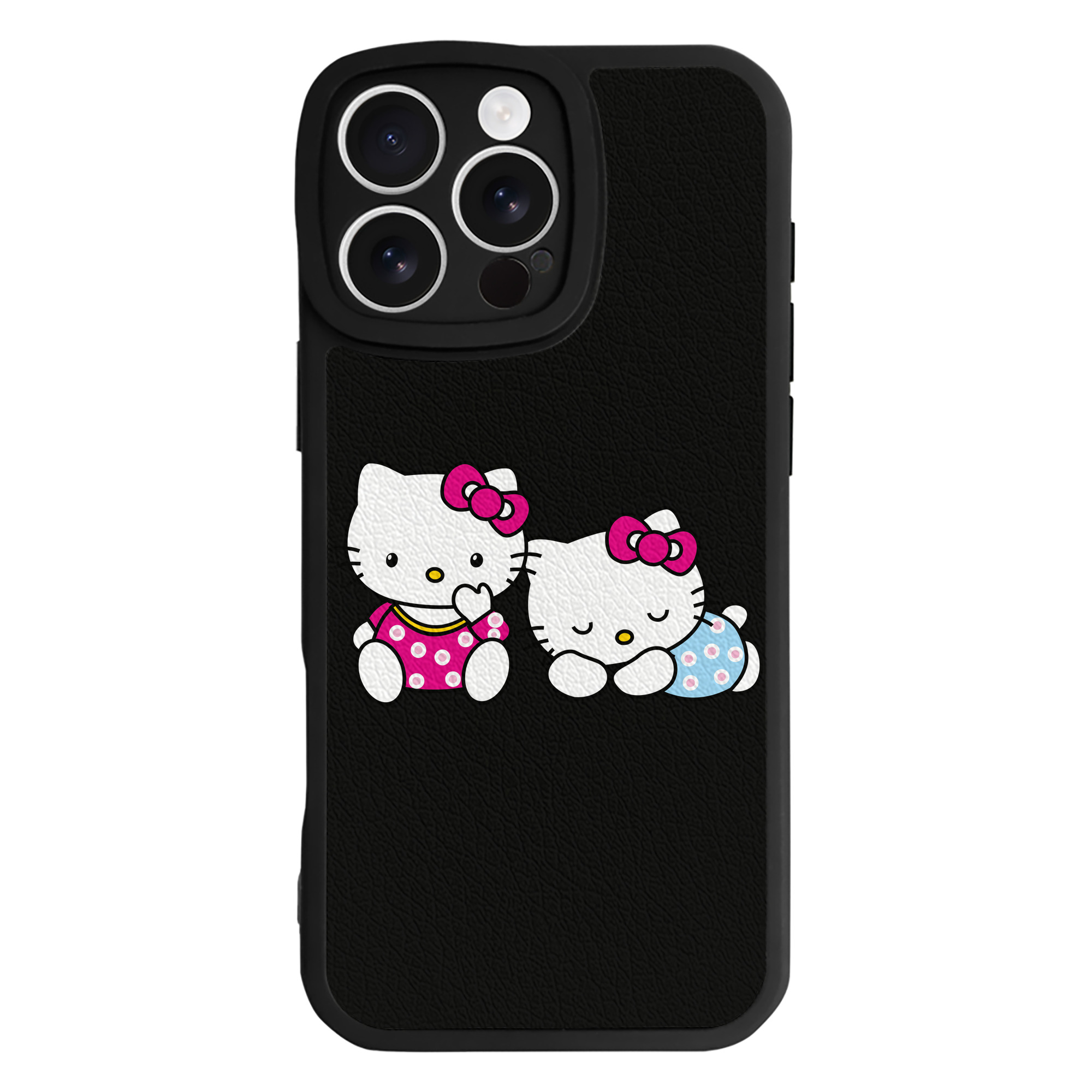 （画像用） Hello Kitty ハローキティ 【iPhone 16シリーズ対応】シリコンスマホケース（レザー調） 材質：シリコン